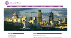 Desktop Screenshot of alexanderbance.com